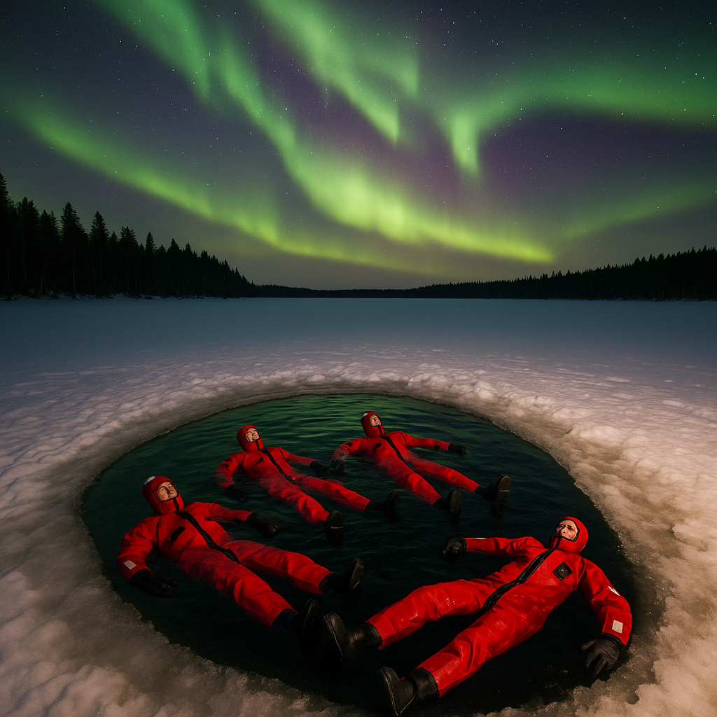 Floating Time Ice Floating with Auroras | TheNextGuide